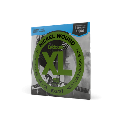 11-56 Medium Top/Extra Heavy Bottom, XL Nickel Electric Guitar Strings