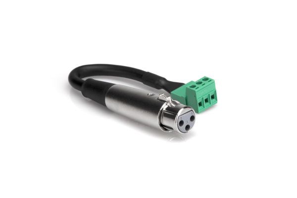 Hosa - Low-voltage Adapter, XLR3F to PHX3M, 6 in