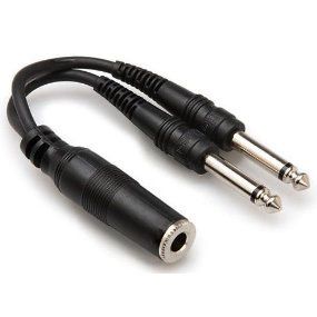 Hosa - Y Cable, 1/4 in TSF to Dual 1/4 in TS