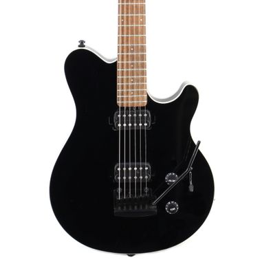 Sterling by Music Man SUB Series Axis in Black with White Body Binding