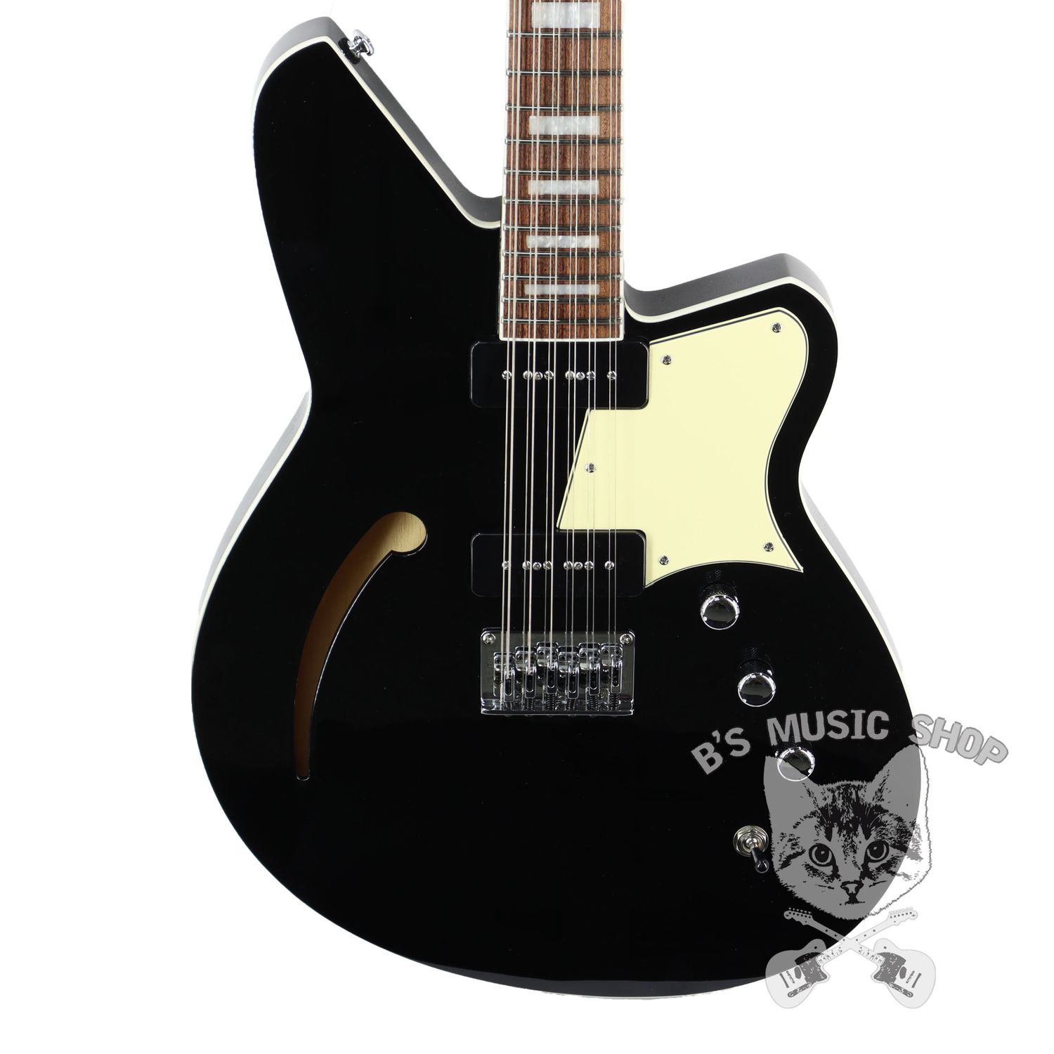 Reverend Airwave 12 in Midnight Black