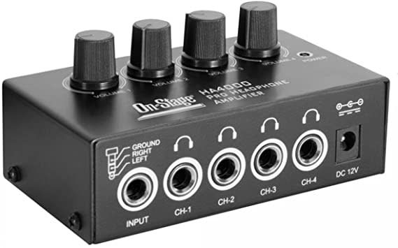 On-Stage HA4000 Four-Channel Headphone Amp