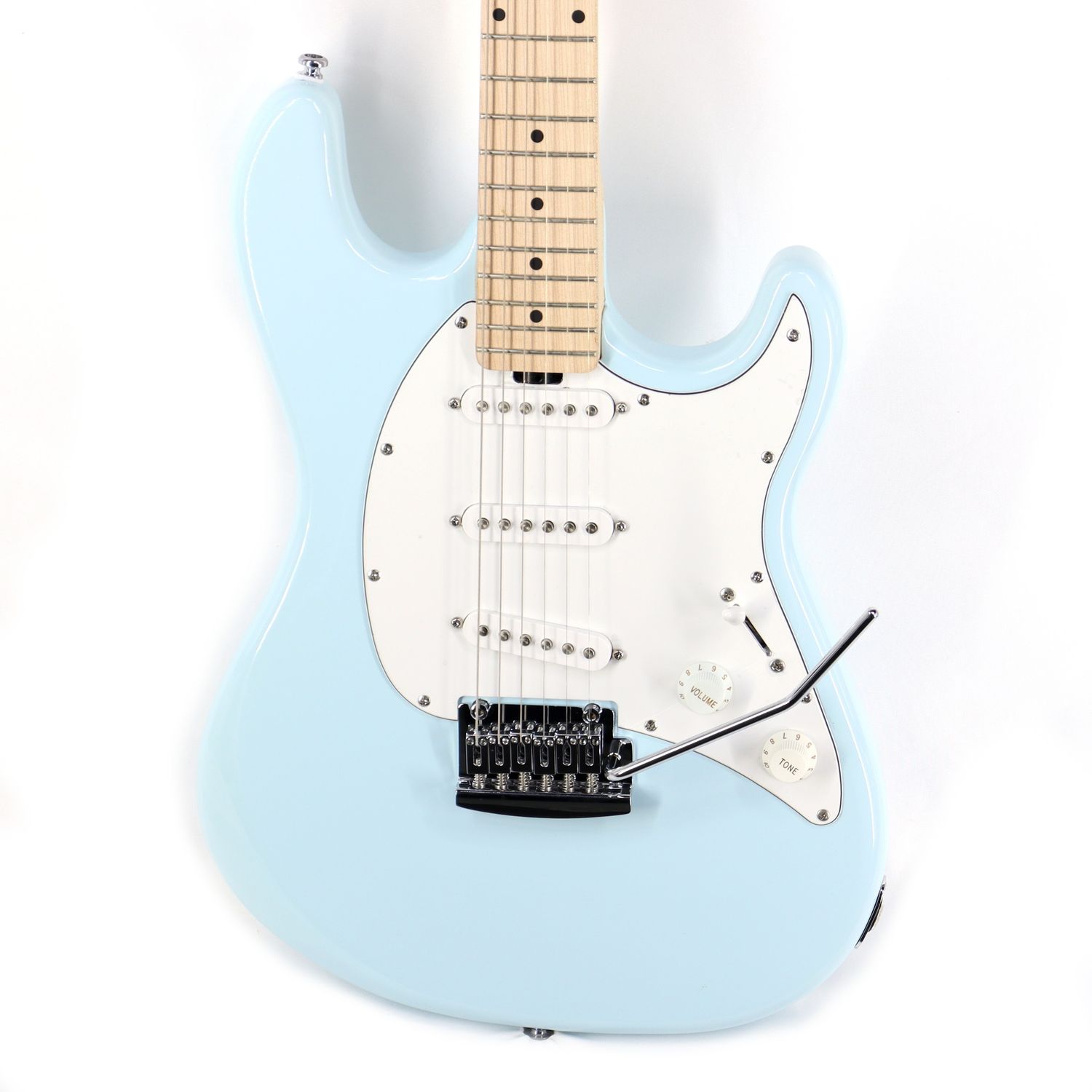 Sterling by Music Man SUB Series Cutlass SSS in Daphne Blue