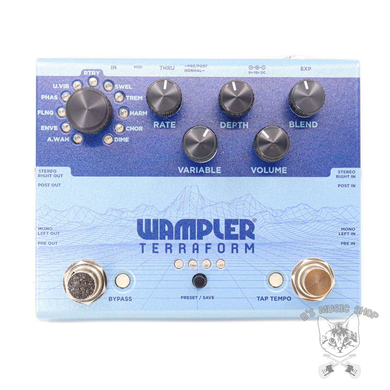Wampler Terraform Multi-Modulation Effects Box with Advanced DSP and Programmable Presets