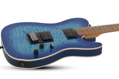 Schecter PT Pro in Trans Blue Burst w/Maple Fretboard