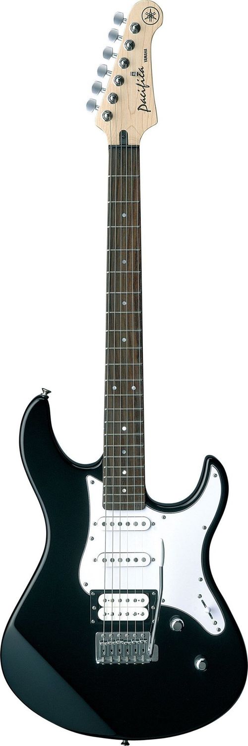 Yamaha PAC112V BLACK Black, Dbl cut, alder body, RW fb, HSS, chrm hrdwr; coil tap