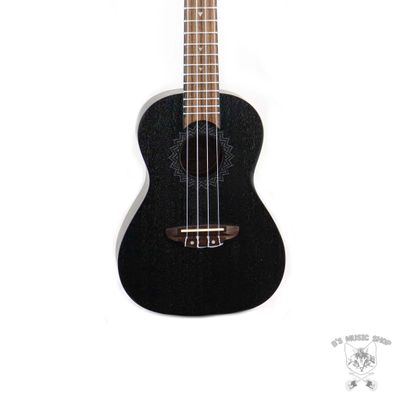 Luna Vintage Mahogany Concert Ukulele - Black Satin