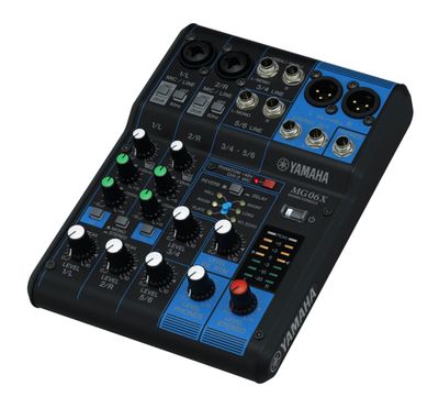 Yamaha MG06X 6-input stereo mixer  SPX effects  2 mic inputs, 2 stereo inputs