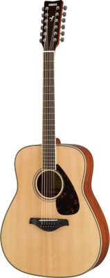 Yamaha FG820-12 12-String, natural, solid Sitka spruce top, mahogany back and sides, walnut fretboard and bridge