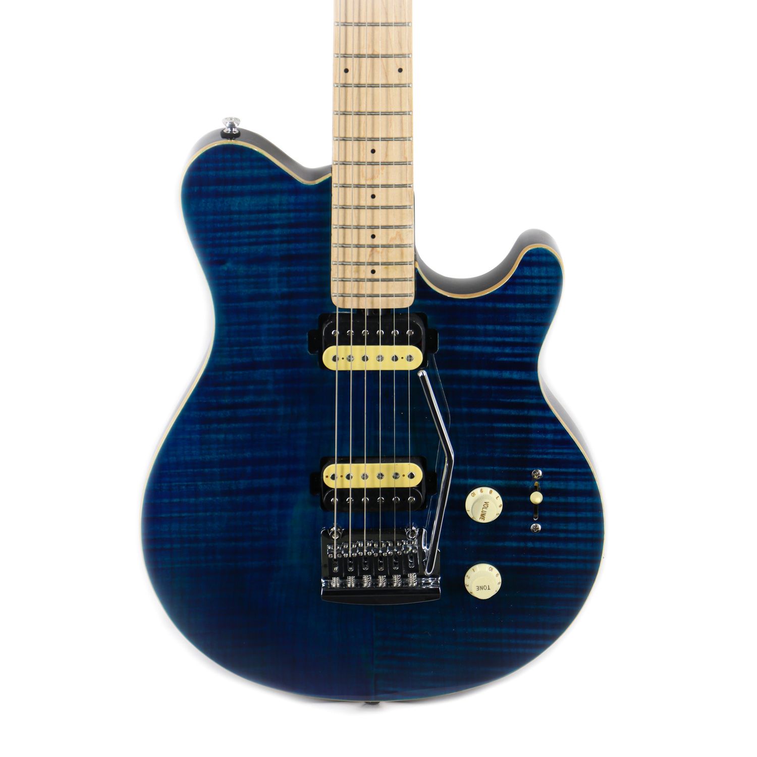 Sterling by Music Man SUB Series Axis, Flame Maple Top, Neptune Blue
