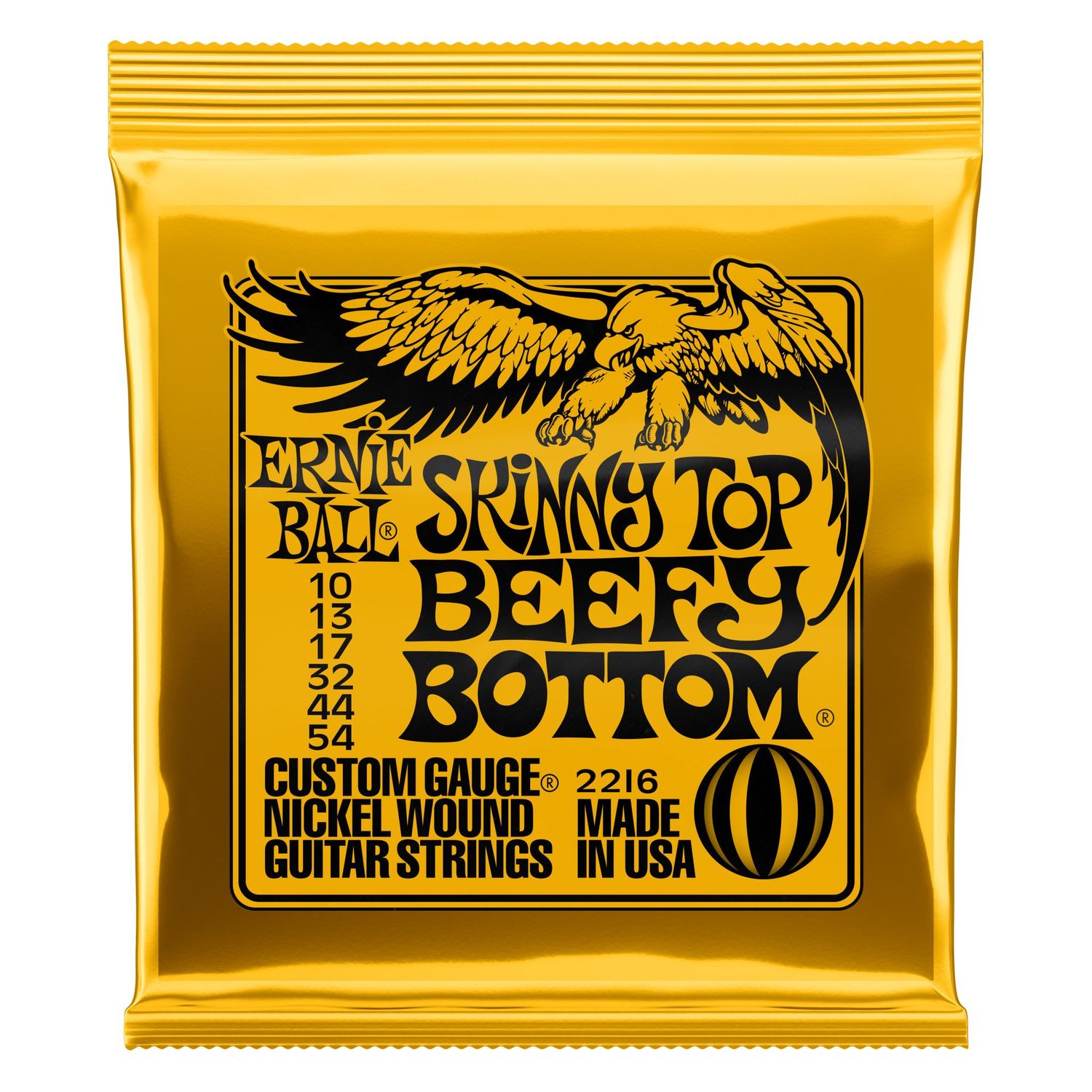 Ernie Ball Skinny Top Beefy Bottom Slinky Nickel Wound Electric Guitar Strings 10 - 54 Gauge
