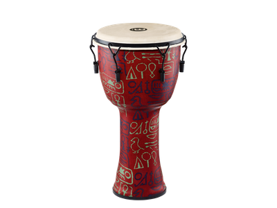 Meinl 12&quot; Mechanical Tuned Travel Series Djembe, Pharaoh&#39;s Script, Goat Head