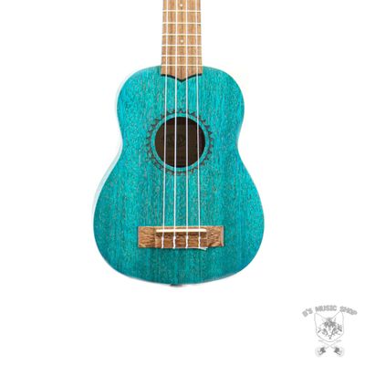 Kala Watercolor Meranti Blue Stained Soprano Ukulele