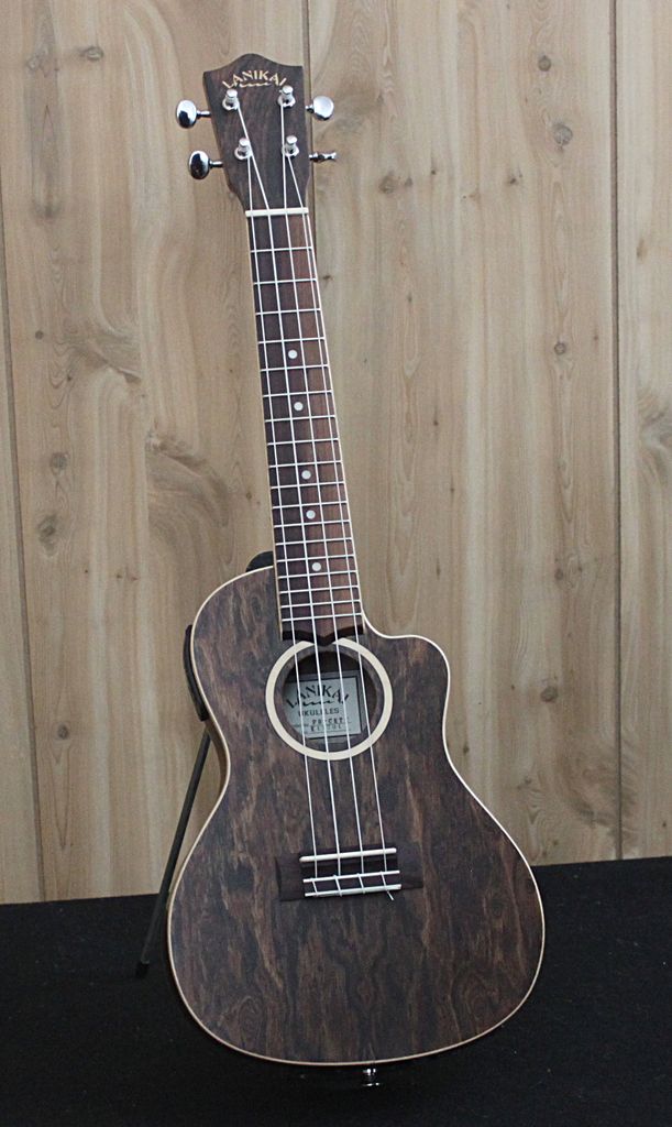Lanikai Figured Bocote Thin Body Cutaway Electric Concert Ukulele w/Bag