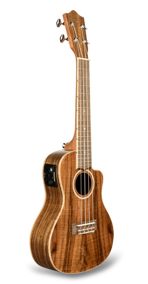 Lanikai All Solid Acacia Cutaway Electric Concert Ukulele w/Case