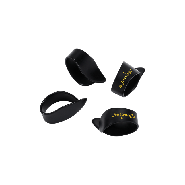 D&#39;Addario National Celluloid Thumb Picks, Large Black - 4-Pack