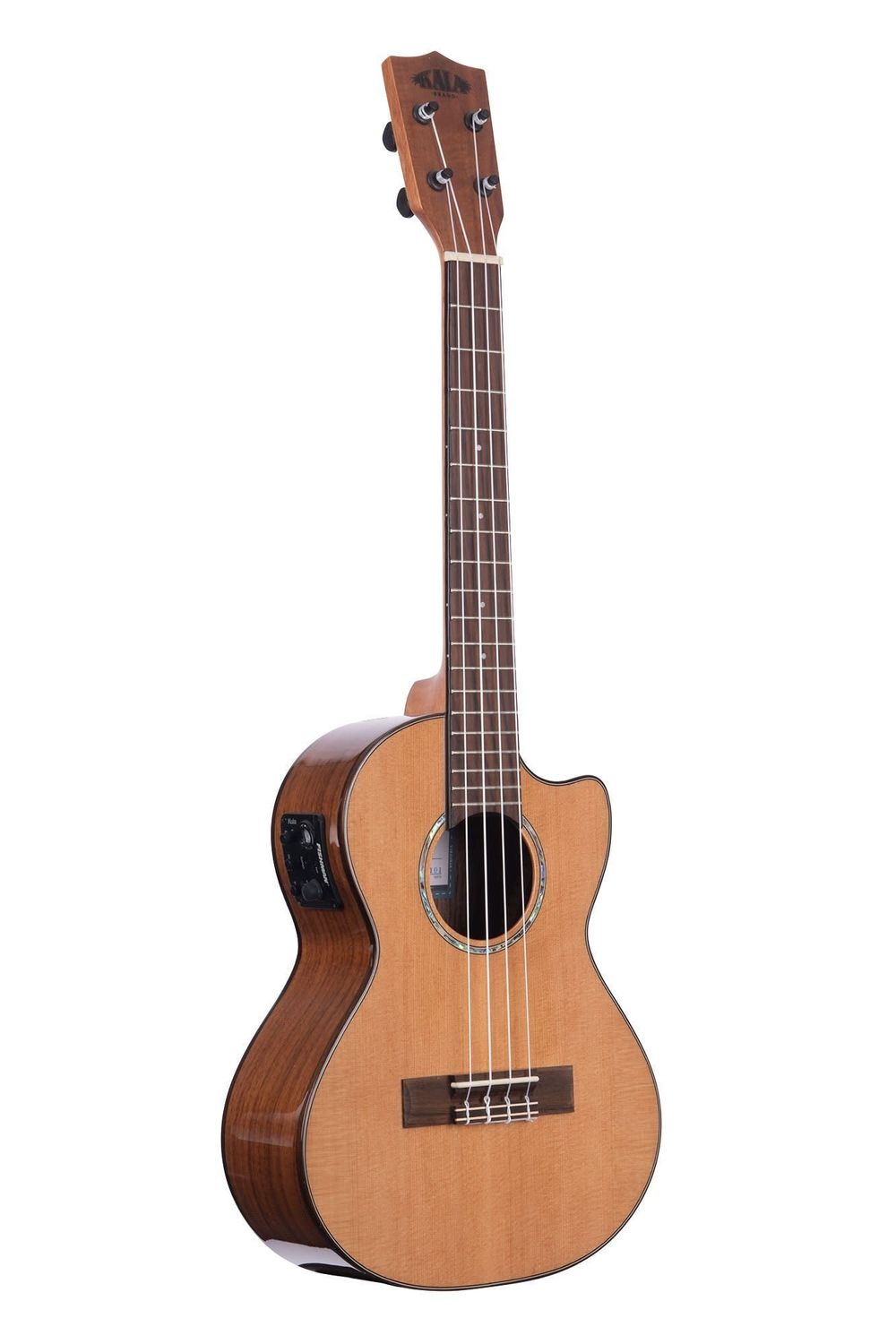 Kala Gloss Solid Cedar Top Acacia Solid Cedar Top Acacia Tenor Cutaway Ukulele w/EQ