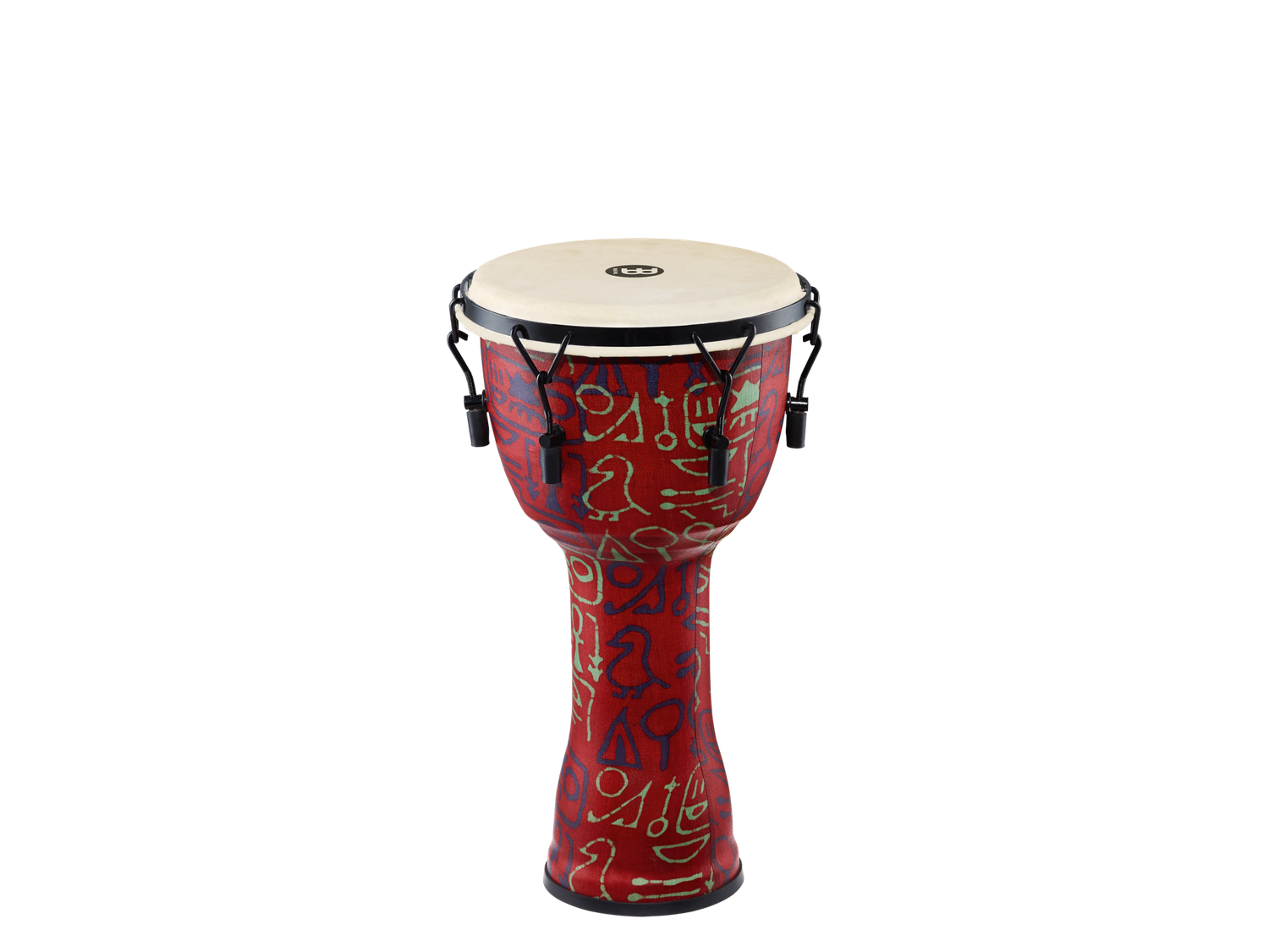 Meinl 10&quot; Mechanical Tuned Travel Series Djembe, Pharaoh&#39;s Script, Goat Head