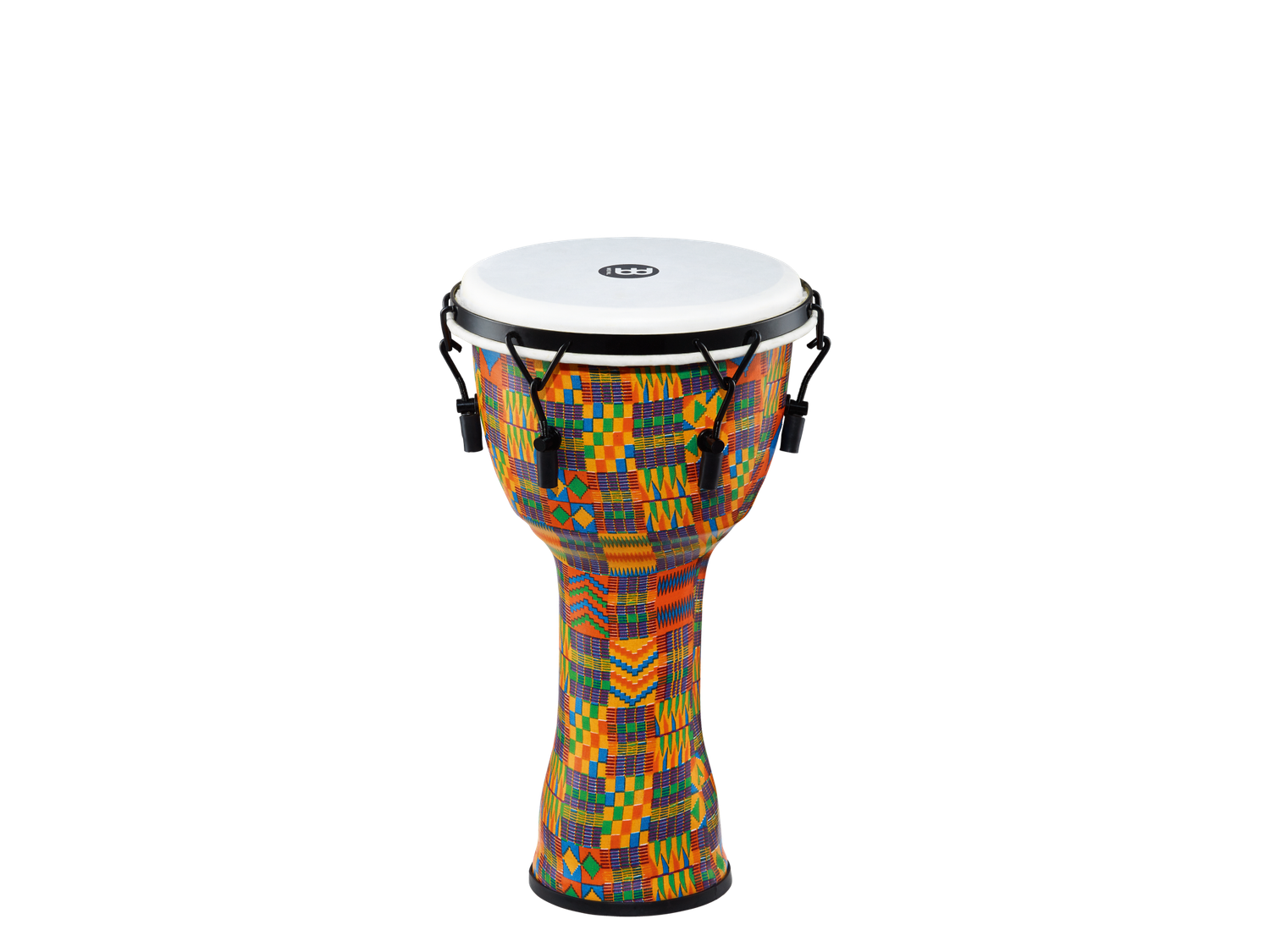 Meinl 10&quot; Mechanical Tuned Travel Series Djembe, Kenyan Quilt, Synthetic Head