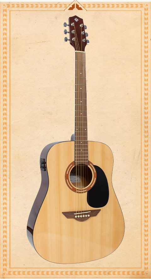 H. Jimenez Ranchero Full Size Steel String Acoustic/Electric Guitar w/Bag