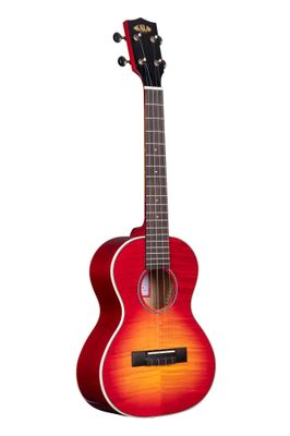 Kala Flame Maple Cherry Burst Tenor Ukulele
