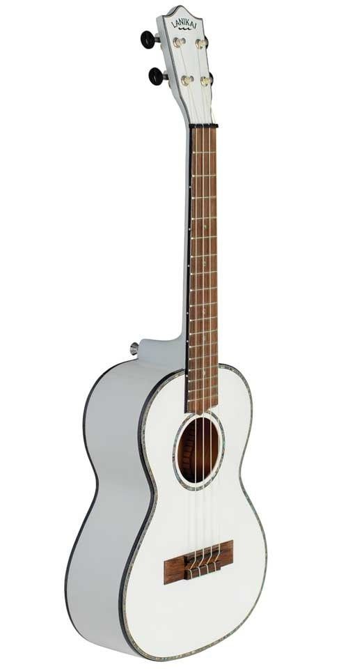 Lanikai Julia Michaels Signature White Pearl Tenor Ukulele w/Bag
