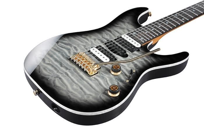 Ibanez Premium AZ47P1QM Electric Guitar w/Bag - Black Ice Burst