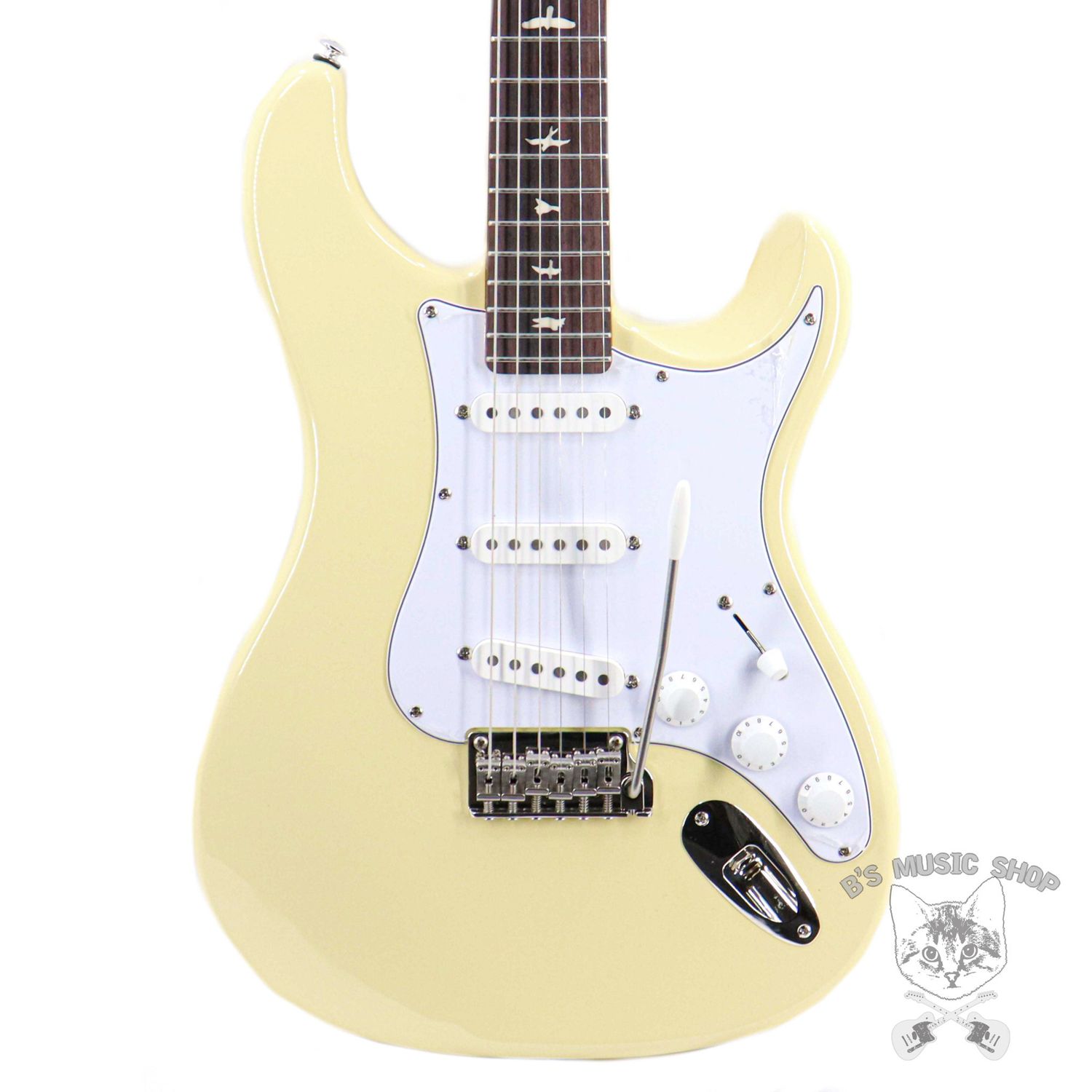 PRS SE Silver Sky in Moon White