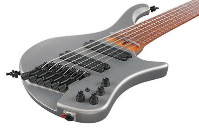 Ibanez Bass Workshop EHB1006MS Ergonomic Headless 6-String Multiscale Bass w/Bag - Metallic Gray Matte