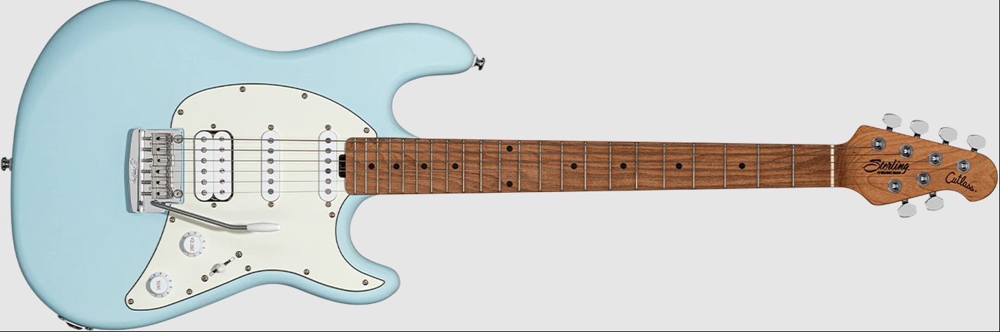 Sterling by Music Man Cutlass CT50HSS in Daphne Blue Satin