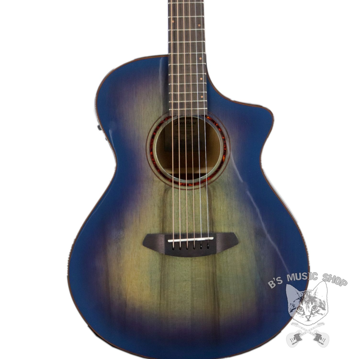 Breedlove Pursuit Exotic S Concert Blue Eyes CE Myrtlewood-Myrtlewood
