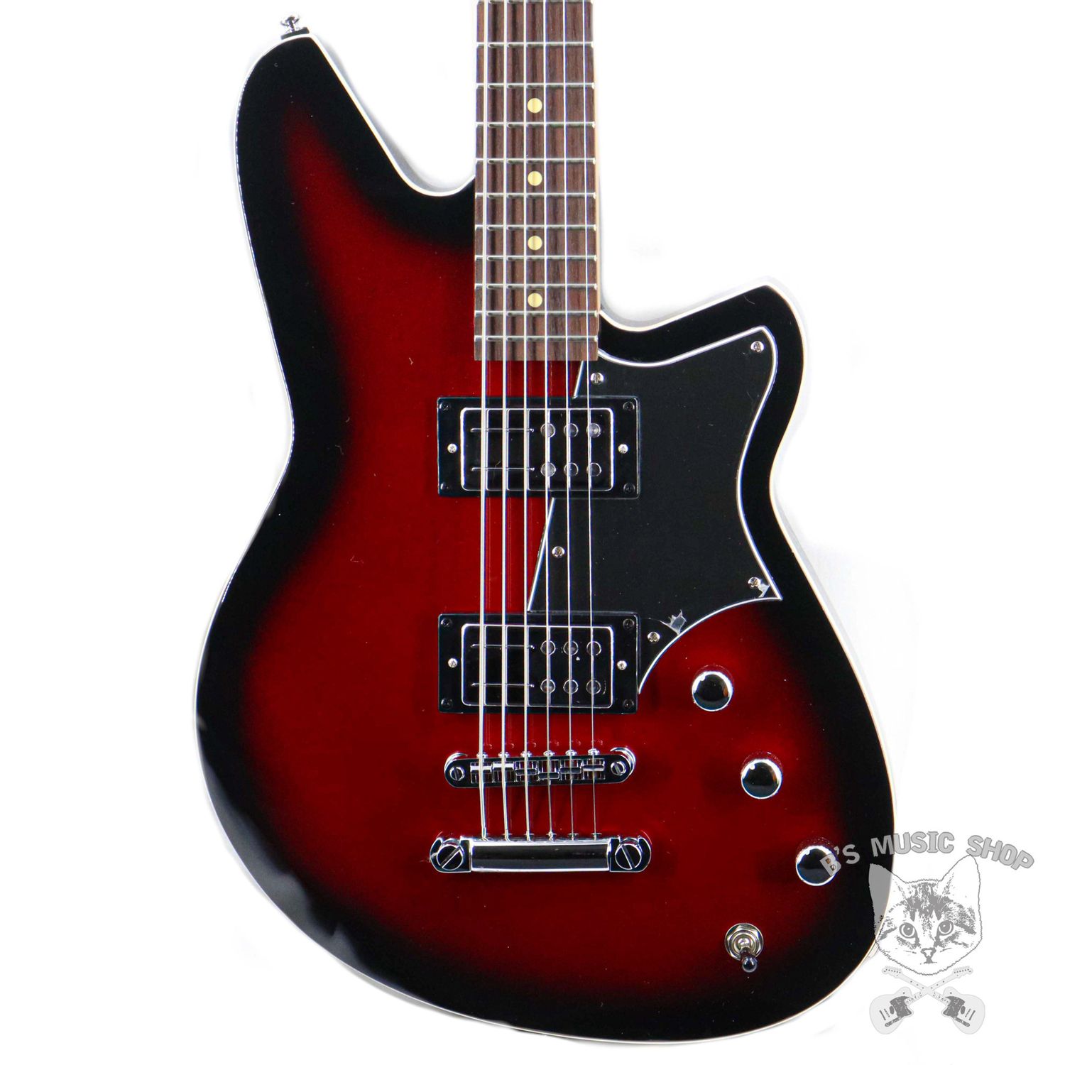 Reverend Descent RA Baritone in Metallic Red Burst (Rosewood)