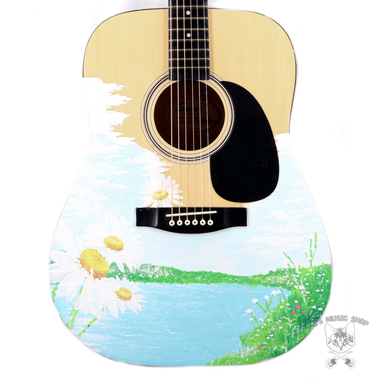 Used Squier Acoustic Guitar Custom Art