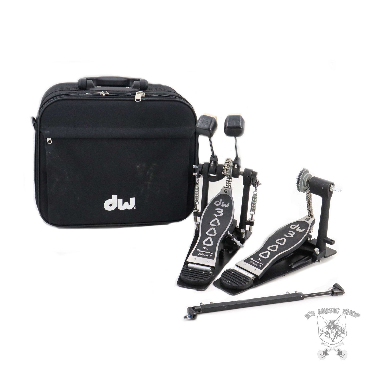 Used DW 3000 Series Double Bass Pedal w/Case