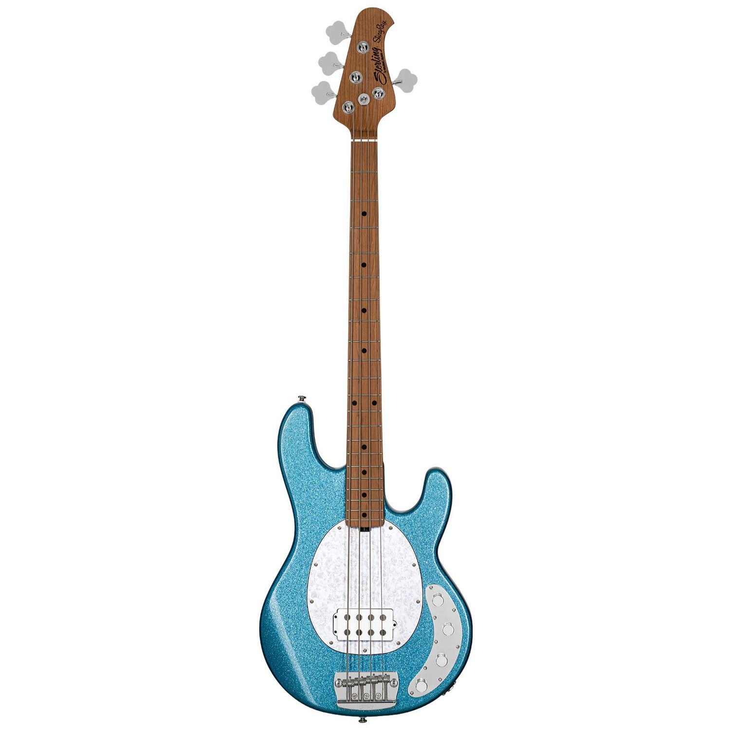 Sterling by Music Man StingRay RAY34 Sparkle in Blue Sparkle w/Gig Bag