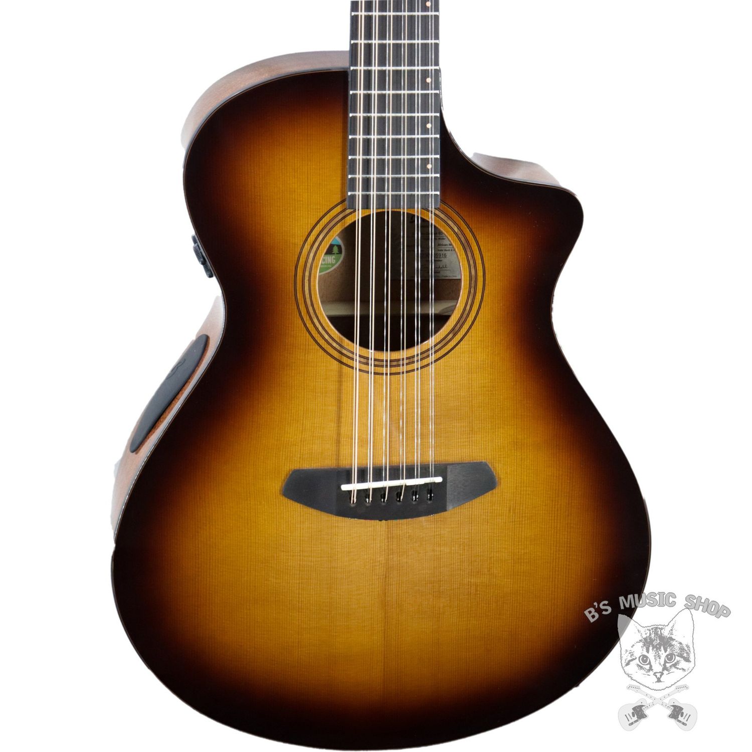 Breedlove Solo Pro Concert Edgeburst 12 String CE Red Cedar-African Mahogany w/Case