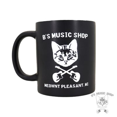 B&#39;s Music Shop Coffee Mug - Matte Black &amp; Lime