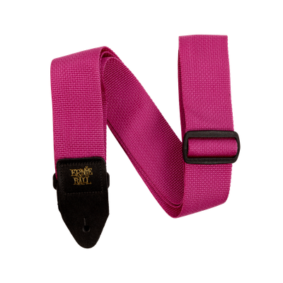 Ernie Ball Raspberry &amp; Black Polypro Guitar Strap