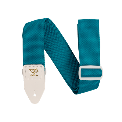 Ernie Ball Teal &amp; White Polypro Guitar Strap
