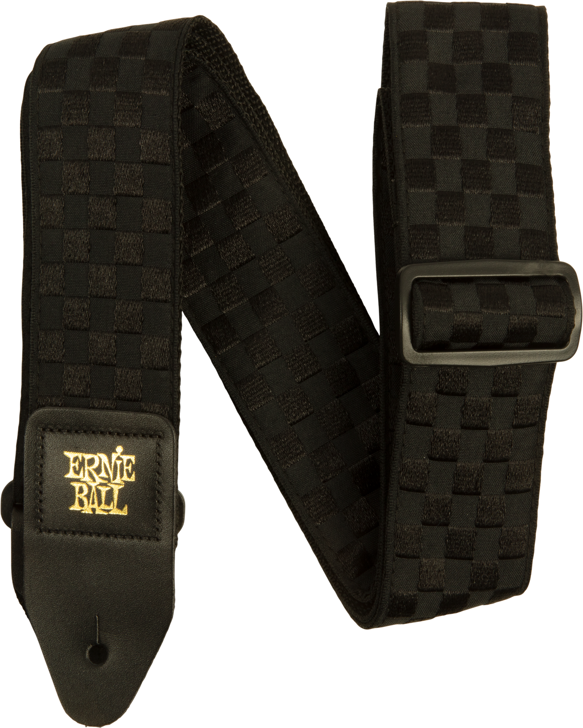 Ernie Ball Black Checkers Jacquard Strap