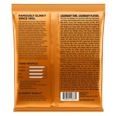 Ernie Ball Hybrid Slinky Nickel Wound Electric Bass Strings - 45-105 Gauge
