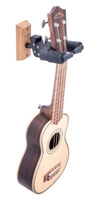 Hercules PLUS Series Universal AutoGrip Wall Mount Guitar Hanger w/Wood Base, Short Arm