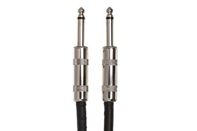 Hosa - Cloth Guitar Cable, Hosa Straight to Same, 18 ft, Black/Gold