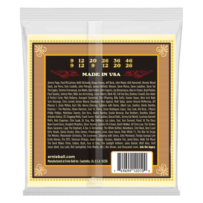 Ernie Ball Earthwood Light 12-String 80/20 Bronze Acoustic Guitar Strings - 9-46 Gauge