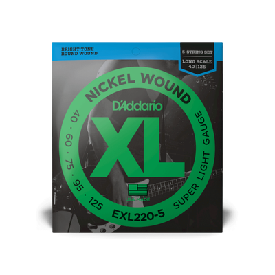 40-125 Super Light 5-String, Long Scale, XL Nickel Bass Strings