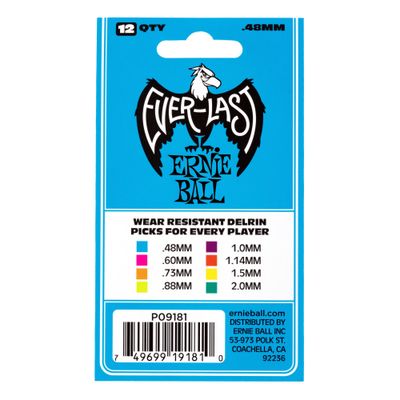 Ernie Ball .48mm Blue Everlast Picks 12-pack