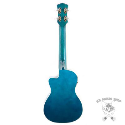 Luna Uke Dolphin Flame Top Concert w/Preamp w/ Gig Bag