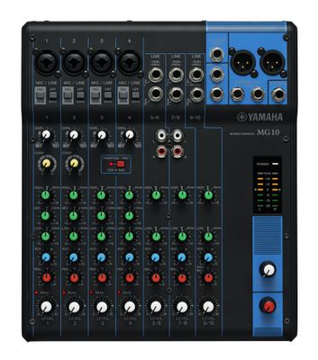 Yamaha MG10 10-input stereo mixer, 2 channels of single-knob compression