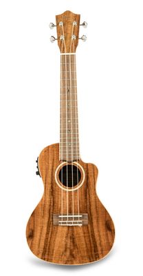 Lanikai All Solid Acacia Cutaway Electric Concert Ukulele w/Case