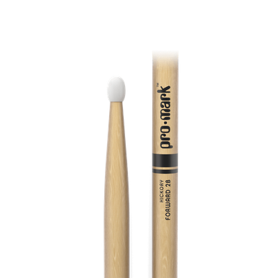ProMark Classic Forward 2B Hickory Drumstick, Oval Nylon Tip